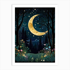 Night In The Forest Art Print