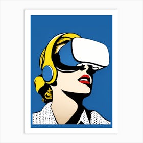 Pop Art VR Girl 2 Art Print