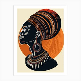 African Woman Portrait 17 Art Print