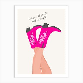 Cowgirl Boots Art Print