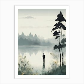 Man Standing In Water 8 Art Print