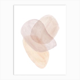 Soft Watercolor organic shapes Art Print