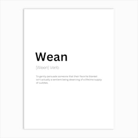 Wean Definition Meaning Art Print