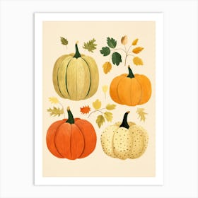 Cute Pumpkin Illustration 2 Art Print