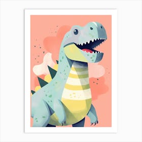 Colourful Dinosaur Trachodon Art Print