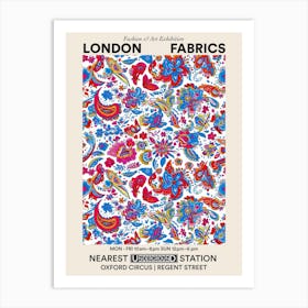 Poster Petal Delight London Fabrics Floral Pattern 4 Art Print