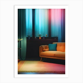 Colorful Living Room-Reimagined 2 Art Print