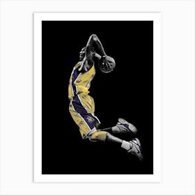 Kobe Bryant Line Illustration my style v3 Art Print