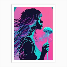 Jellyfish Lollipop Art Print