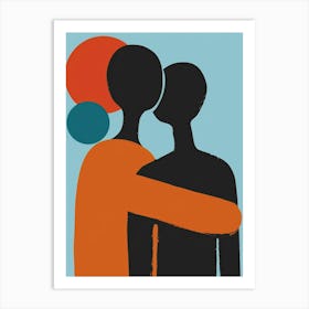 Hugging Art Print