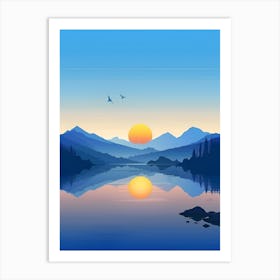 Sunset In The Mountains 18 Art Print