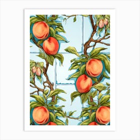 Peaches Illustration 4 Art Print