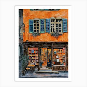 Zurich Book Nook Bookshop 4 Art Print