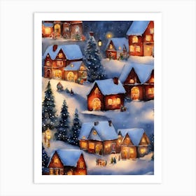 Christmas Village Art Print