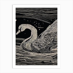 Swan Wall Art Above Tv 2 Art Print