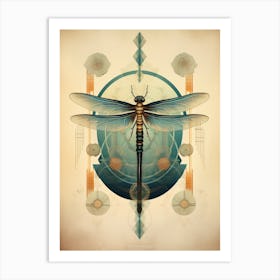 Dragonfly Geometric 11 Art Print