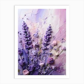 Lavender Flowers Painting Art Print