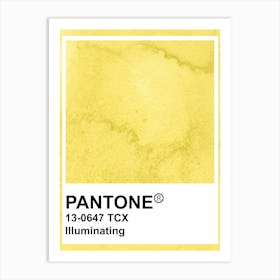 Pantone Illuminating Yellow Art Print