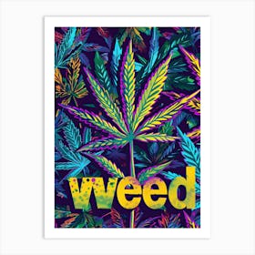 Funky Weed Patterns Art Print