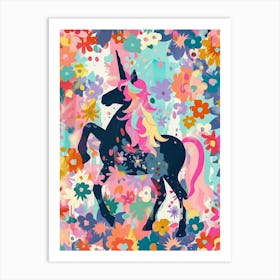 Unicorn Fauvism Portrait 1 Art Print