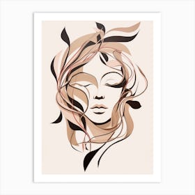 Woman'S Face 7 Art Print