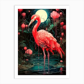 Pink Flamingo Art Print