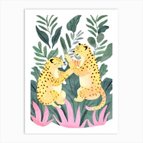 Leopards in Jungle 2 Art Print