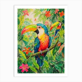 Toucans In The Jungle Art Print