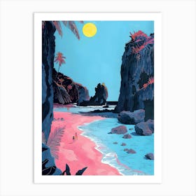 Pink Beach 5 Art Print