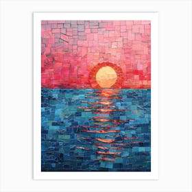 Mosaic Sunset Art Print