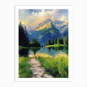 Switzerland Mountains Landscape View Art Print