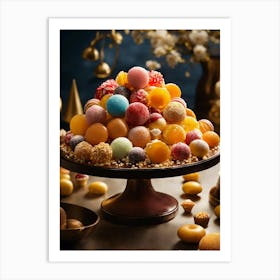 Marmalade Candies In A Vase Art Print