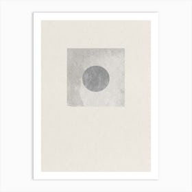 Circle In A Square Neutral Texture Graphic Art Print