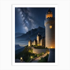 Castle At Night 1 Art Print