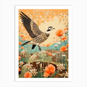 Lapwing 3 Detailed Bird Painting Art Print