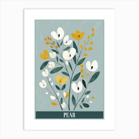 Pear Tree Flat Illustration 7 Poster Art Print