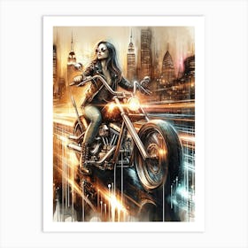 Golden Rider Art Print