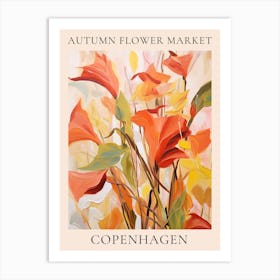 Autumn Flower Market Poster Copenhagen 2 Art Print