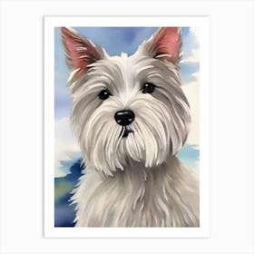 West Highland White Terrier 2 Watercolour Dog Art Print