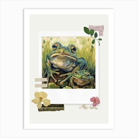 Scrapbook Frogs Fairycore Painting 4 Art Print