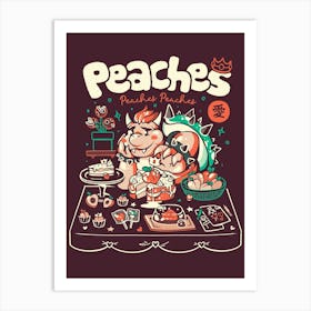 Peaches - Retro Game Geek Gift Art Print
