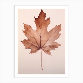 A Leaf In Watercolour, Autumn 1 Art Print