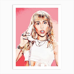 Miley Cyrus 10 Art Print