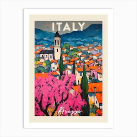 Arezzo Italy 3 Fauvist Painting  Travel Poster Art Print