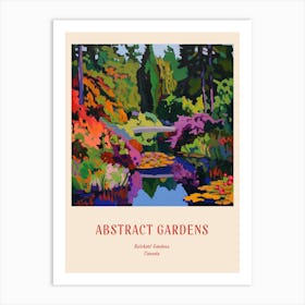 Colourful Gardens Butchart Gardens Canada 4 Red Poster Art Print