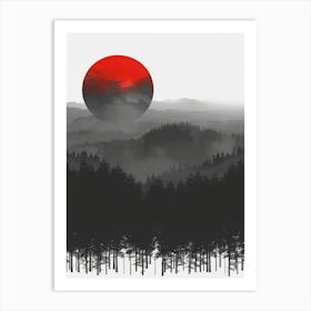 Red Sun In The Sky 1 Art Print