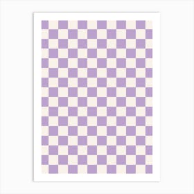 Checkerboard Purple Art Print