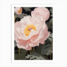 Flower Illustration Peony 4 Art Print