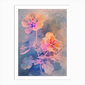 Iridescent Flower Geranium 3 Art Print