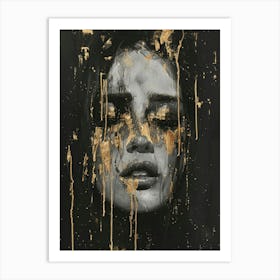 Gold Splatter 1 Art Print